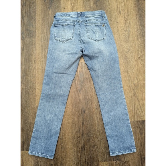 Democracy Absolution Jeans 4P Blue Medium Wash Straight Skinny Leg Stretch Denim - Picture 6 of 13